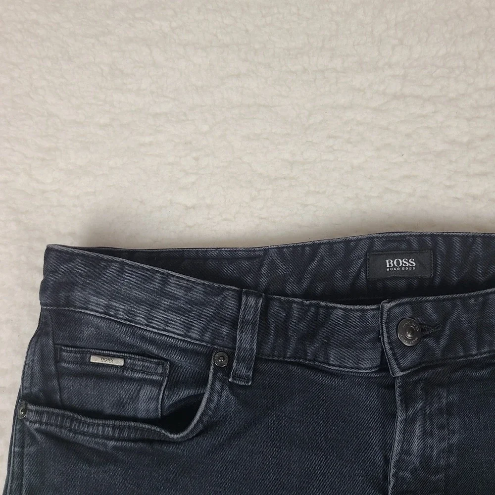 Hugo Boss Jeans Mens 34x33 Blue Delaware Slim Fit Dark Wash Denim